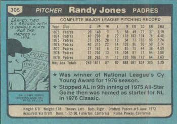 Randy Jones  baseball card collectible - Main Image 2