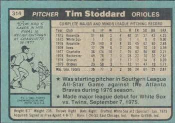 Tim Stoddard  baseball card collectible - Main Image 2