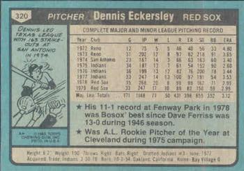 Dennis Eckersley  baseball card collectible - Main Image 2