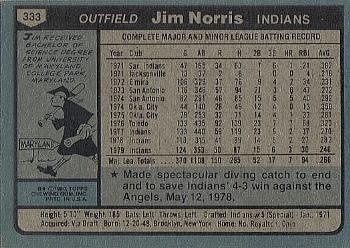 Jim Norris  baseball card collectible - Main Image 2