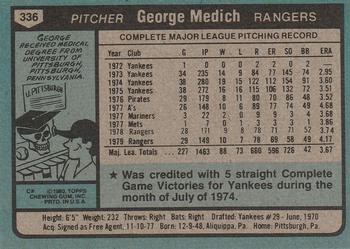 George Medich  baseball card collectible - Main Image 2