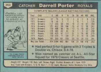 Darrell Porter  baseball card collectible - Main Image 2