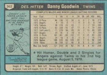 Danny Goodwin  baseball card collectible - Main Image 2