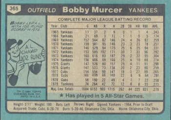 Bobby Murcer  baseball card collectible - Main Image 2
