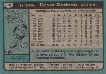 Cesar Cedeno  baseball card collectible - Main Image 2