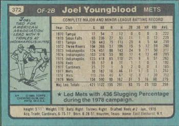 Joel Youngblood  baseball card collectible - Main Image 2