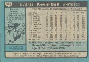 Kevin Bell  baseball card collectible - Main Image 2