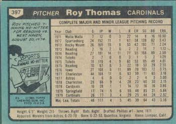 Roy Thomas  baseball card collectible - Main Image 2
