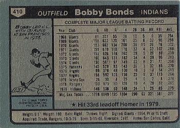 Bobby Bonds  baseball card collectible - Main Image 2