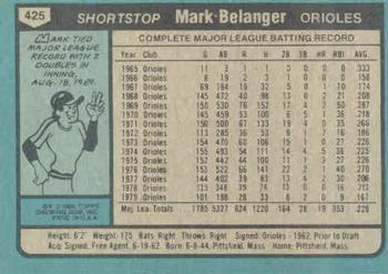 Mark Belanger  baseball card collectible - Main Image 2
