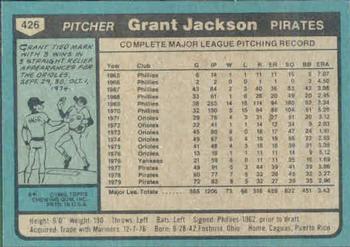 Grant Jackson  baseball card collectible - Main Image 2