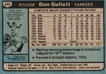 Don Gullett  baseball card collectible - Main Image 2