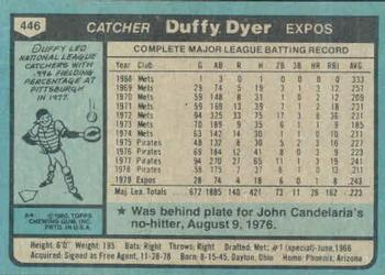 Duffy Dyer  baseball card collectible - Main Image 2