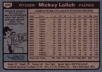 Mickey Lolich  baseball card collectible - Main Image 2