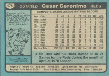 Cesar Geronimo  baseball card collectible - Main Image 2