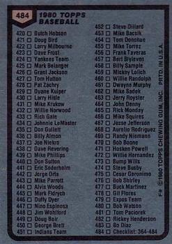 Checklist: 364-484  baseball card collectible - Main Image 2