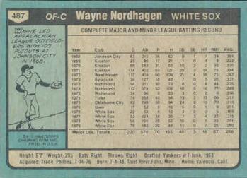 Wayne Nordhagen  baseball card collectible - Main Image 2