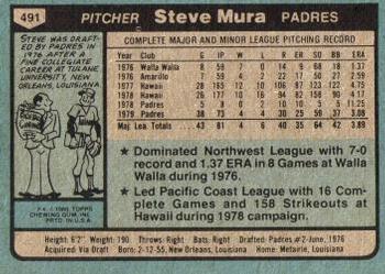 Steve Mura  baseball card collectible - Main Image 2
