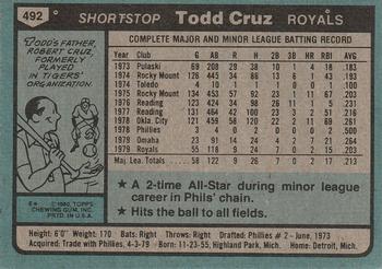 Todd Cruz  baseball card collectible - Main Image 2