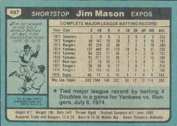 Jim Mason  baseball card collectible - Main Image 2