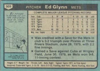 Ed Glynn  baseball card collectible - Main Image 2