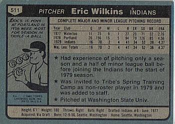 Eric Wilkins  baseball card collectible - Main Image 2