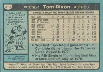 Tom Dixon  baseball card collectible - Main Image 2