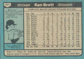 Ken Brett  baseball card collectible - Main Image 2
