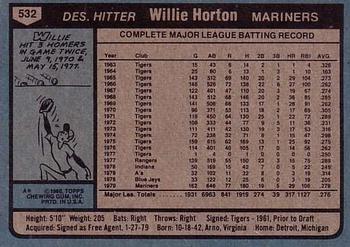 Willie Horton  baseball card collectible - Main Image 2