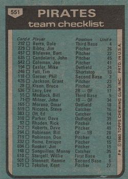 Pittsburgh Pirates / Chuck Tanner  baseball card collectible - Main Image 2