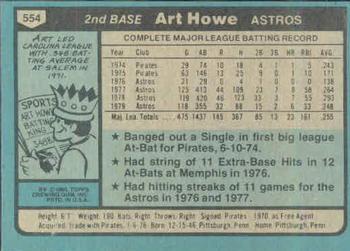 Art Howe  baseball card collectible - Main Image 2