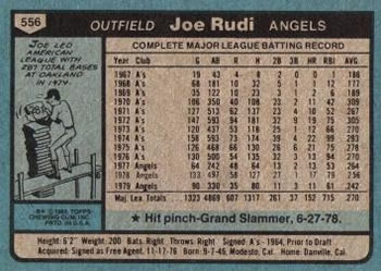 Joe Rudi  baseball card collectible - Main Image 2