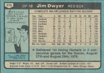Jim Dwyer  baseball card collectible - Main Image 2