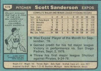 Scott Sanderson  baseball card collectible - Main Image 2