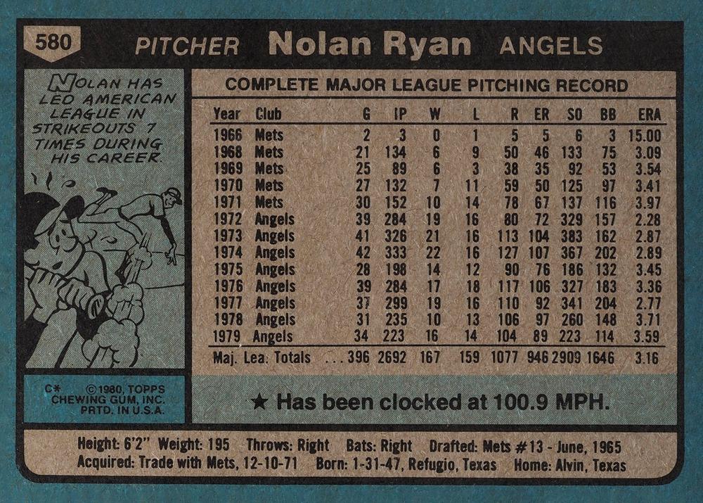 Nolan Ryan  baseball card collectible - Main Image 2