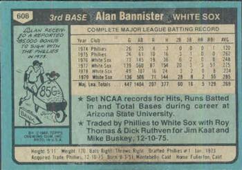 Alan Bannister  baseball card collectible - Main Image 2