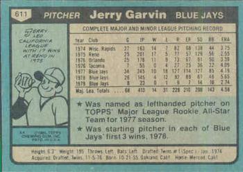 Jerry Garvin  baseball card collectible - Main Image 2