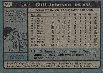 Cliff Johnson  baseball card collectible - Main Image 2