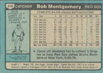Bob Montgomery  baseball card collectible - Main Image 2