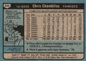 Chris Chambliss  baseball card collectible - Main Image 2
