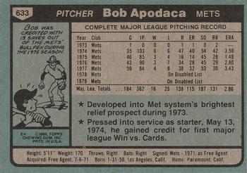 Bob Apodaca  baseball card collectible - Main Image 2