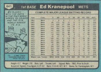 Ed Kranepool  baseball card collectible - Main Image 2