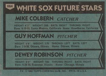 White Sox Future Stars (Mike Colbern / Guy Hoffman / Dewey Robinson)  baseball card collectible - Main Image 2