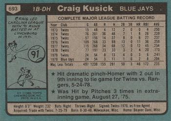 Craig Kusick  baseball card collectible - Main Image 2