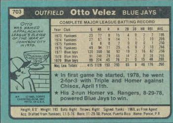 Otto Velez  baseball card collectible - Main Image 2