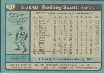 Rodney Scott  baseball card collectible - Main Image 2