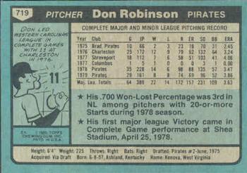 Don Robinson  baseball card collectible - Main Image 2