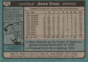 Jose Cruz  baseball card collectible - Main Image 2