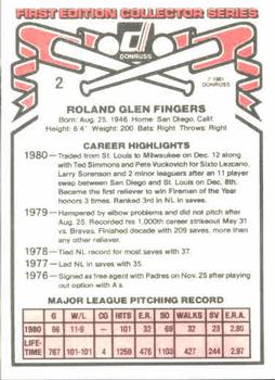 Rollie Fingers  baseball card collectible - Main Image 2