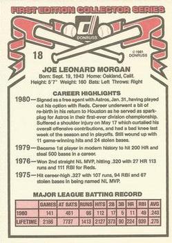 Joe Morgan  baseball card collectible - Main Image 2